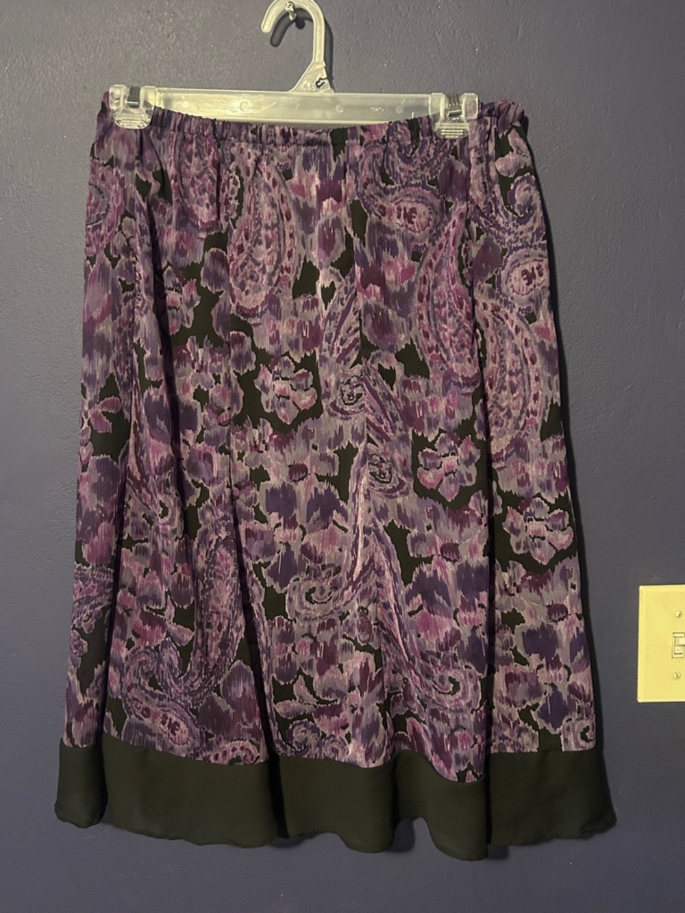 Purple Paisley Floral Skirt